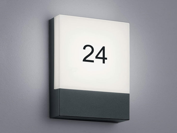 Trio Leuchten LED Aussen Wandleuchte 227760142 Pecos, Aluminium anthrazit, 6 Watt LED N.a., N.a.