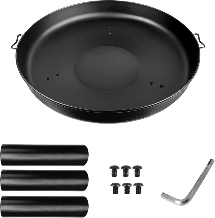 Froadp Feuerschalen für den Garten Rund Ø80cm Feuerstelle aus Metall Multifunktionale Feuerkorb mit