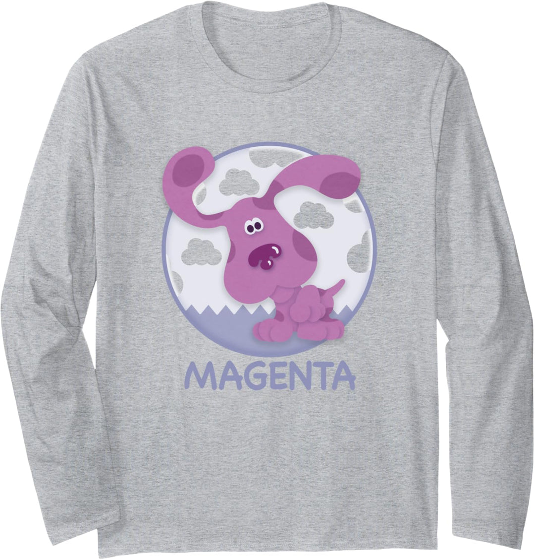 Blue's Clues Magenta Simple Portrait Langarmshirt