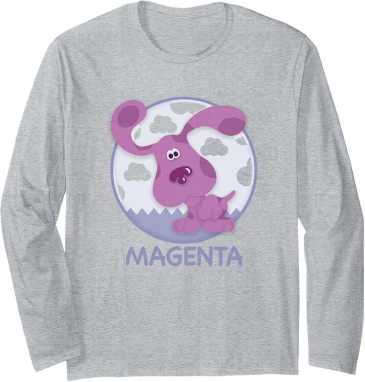 Blue's Clues Magenta Simple Portrait Langarmshirt