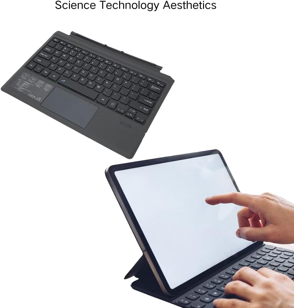 Bluetooth-Tastatur für Microsoft, drahtlose Bluetooth-Tastatur mit magnetischer Absorption, mit Touc