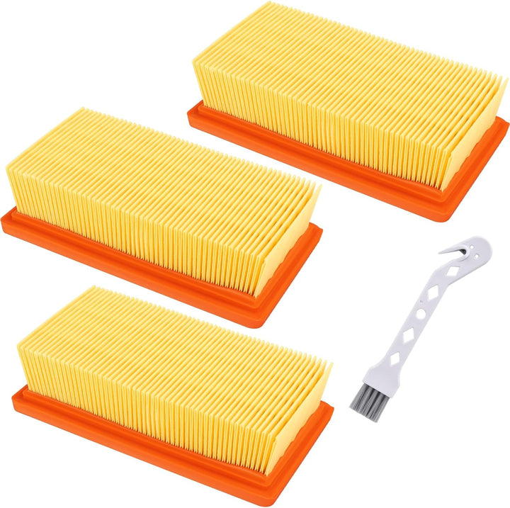 3 Stück KFI 7420 Flachfaltenfilter für Kärcher AD2, AD2 Battery, AD4 Premium, AD3 Premium, AD3, AD 3