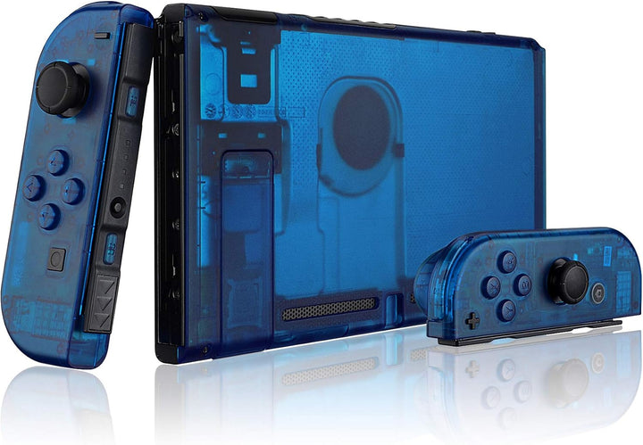 eXtremeRate Hülle Case für Nintendo Switch Joycon/Konsole, Rückgehäuse&Kickstand für Switch Console,