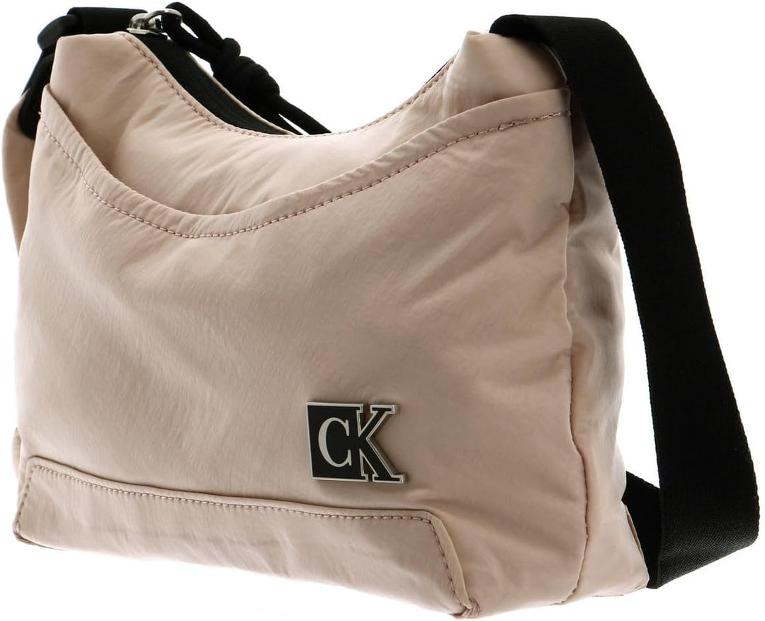Calvin Klein CKJ Feminine Nylon Shoulder Bag Pale Conch Shell