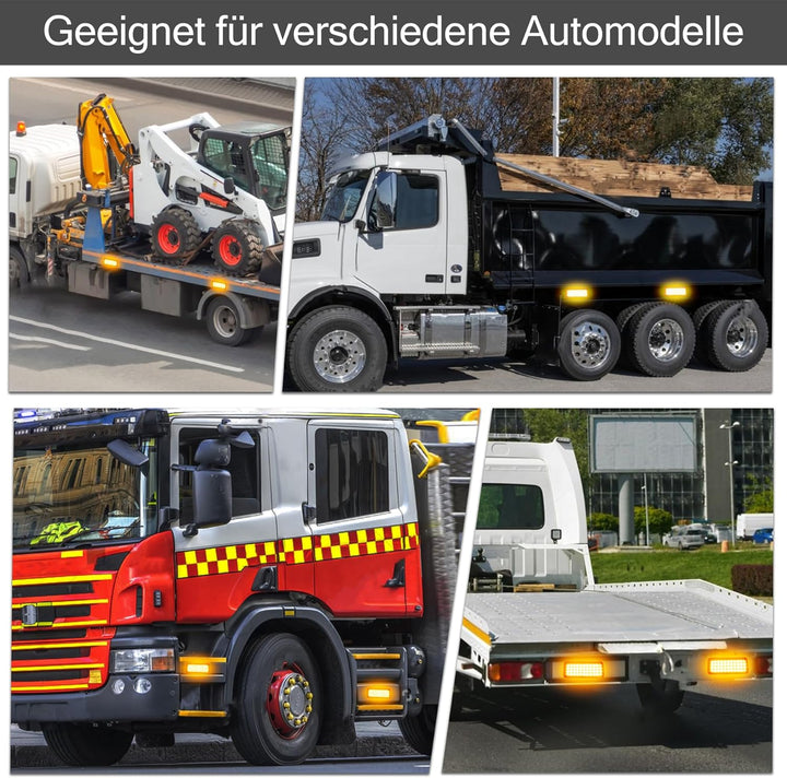 Drahtlose Warnleuchte Blinklicht - 2x42 Magnetische 5 Stroboskop-Modi Blitzleuchte für Truck Traktor