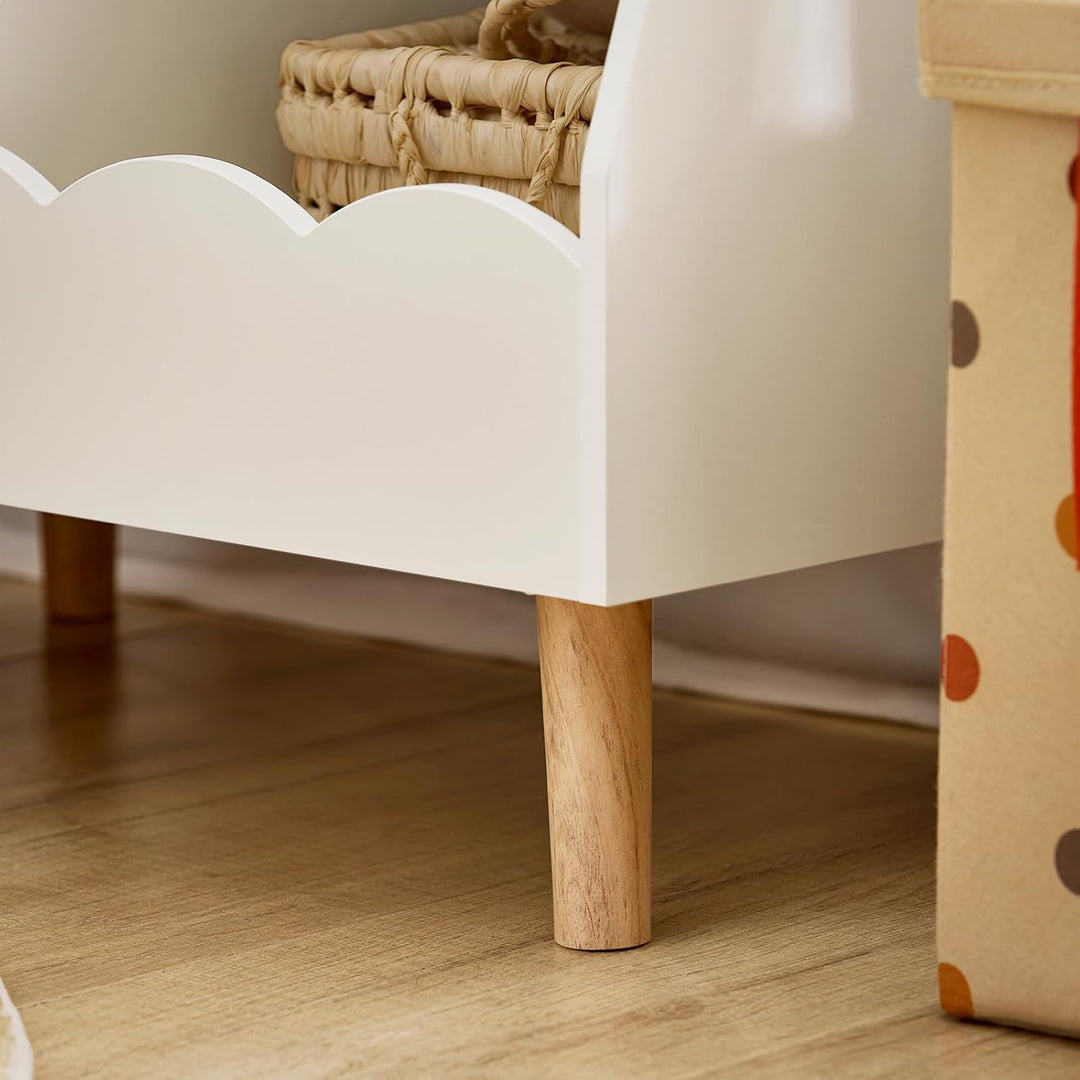 SoBuy Kinderregal mit 3 Fächern Bücherregal Aufbewahrungsregal für Kinder Montessori Regal weiss BHT