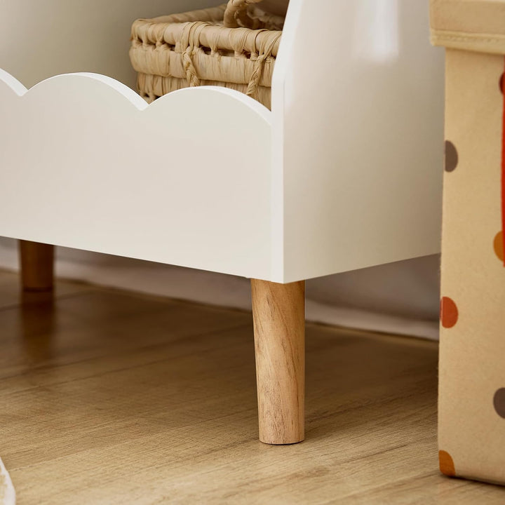 SoBuy Kinderregal mit 3 Fächern Bücherregal Aufbewahrungsregal für Kinder Montessori Regal weiss BHT