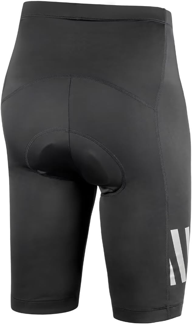 ROTTO Radlerhose Herren Fahrradhose Kurz Radhose Gepolstert Gemütlich stossfeste, 01 Schwarz(mit Str