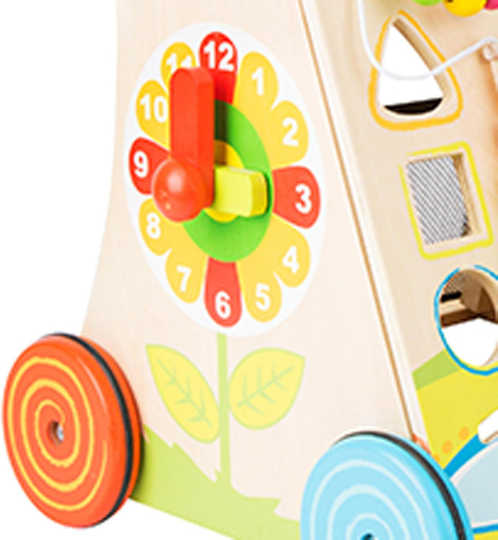 Small Foot Lauflernwagen Blumenwiese, Holz mit vielseitigem Spielspass für Kinder ab 2 Jahren 10606,