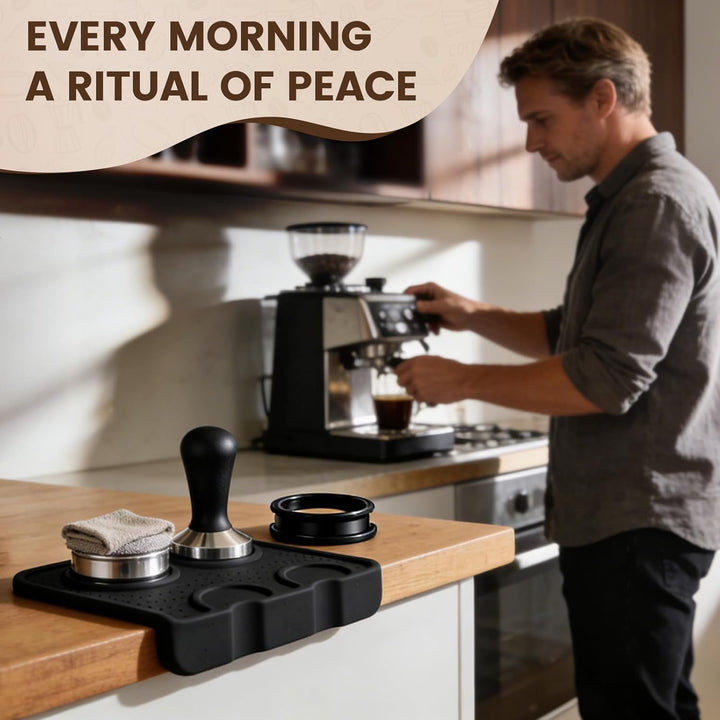 51 mm Barista Espresso Zubehör Set, 5-in-1 Siebträger-Set mit Kaffeeverteiler, Tamper & Leveler, WDT