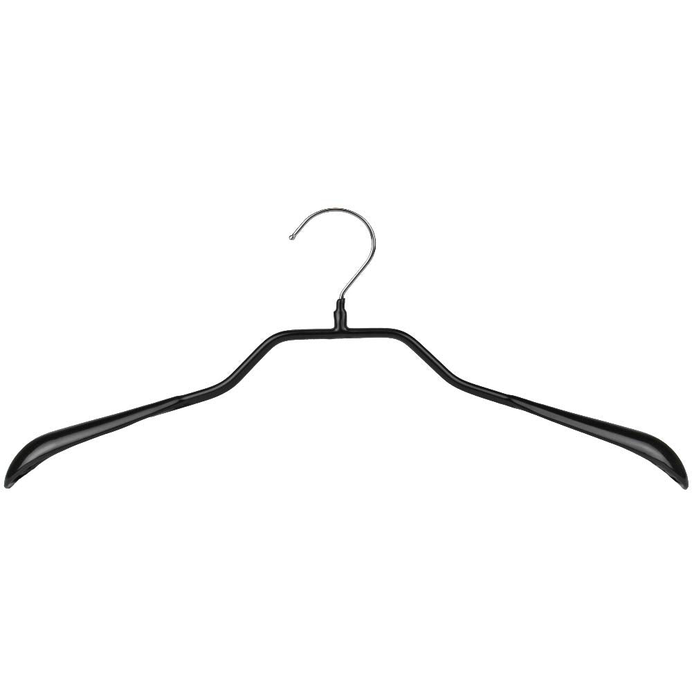Mawa Kleiderbügel 46 cm tragen Premium Kleiderbügel, 50 Stück, schwarz.