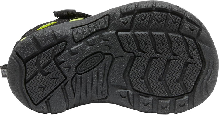 KEEN Unisex Kinder Newport H2 Sandalen 19 EU Black Lime Green, 19 EU Black Lime Green
