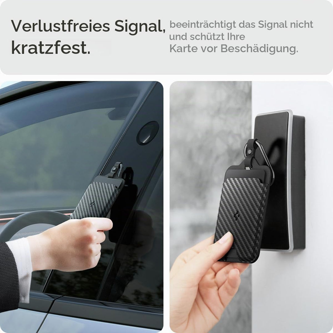 Spigen Air Fit Schlüssel Karten Halter für Tesla Model Y (~2026 Juniper) Model 3 (~Highland 2026) Mo