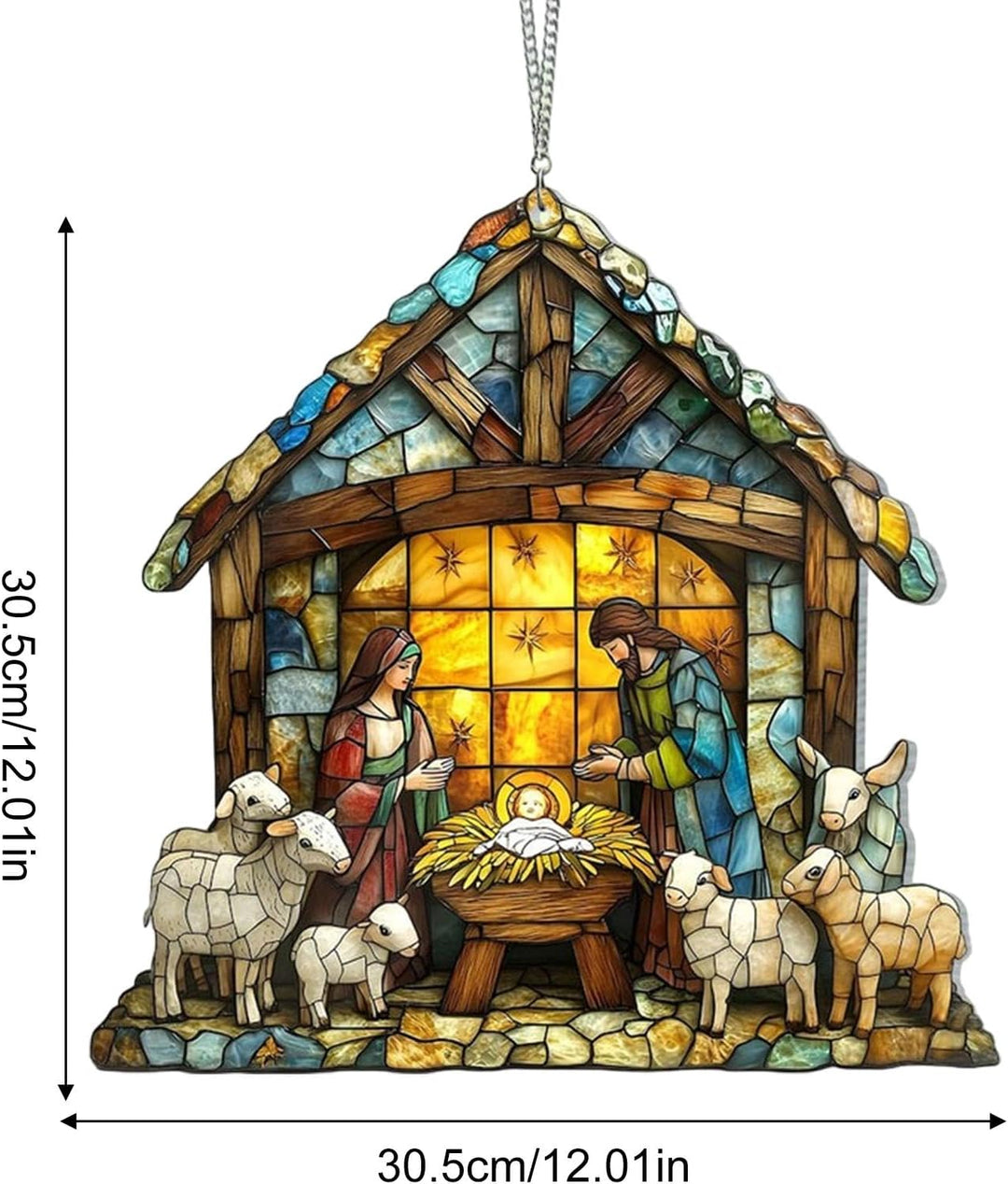 Weihnachtskrippen-sonnenfänger, Weihnachtskrippe Sonnenfänger, Jesus-Sonnenfänger, Weihnachts-Sonnen