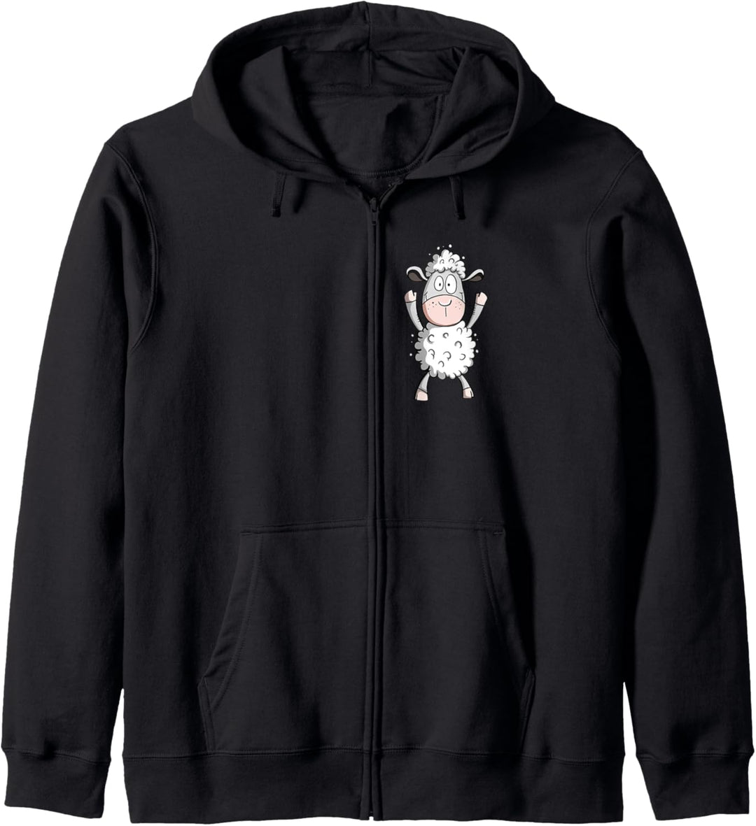 Happy Schaf I Wollschaf Fun Schafe Tiermotiv Kapuzenjacke