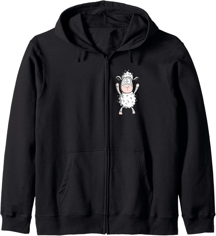 Happy Schaf I Wollschaf Fun Schafe Tiermotiv Kapuzenjacke
