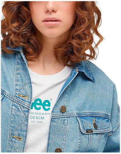 Lee Damen Batwing Rider Denim Jacket L DEADLY SKIES, L DEADLY SKIES