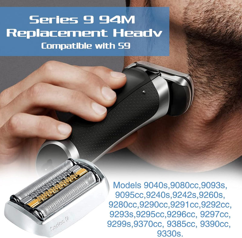 Scherkopf für Braun Series 9/9 Pro,9/9 Pro Ersatzkopf 94m für Elektrorasierer für Braun 9/9 Pro Ersa