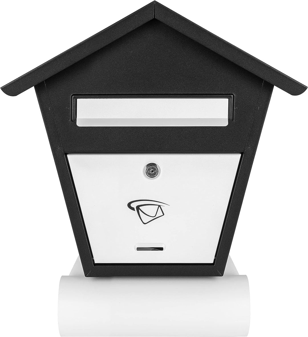ADGO Modern Black &amp; White Edition Stylisch Briefkasten 450 x 400 x 70 mm Wandmontiert Wasserdicht Ve
