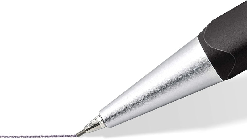 STAEDTLER TRX 766TRX9 07ST Drehbleistift (ergonomische Dreikantform, matte samtweiche Aluminium-Ober