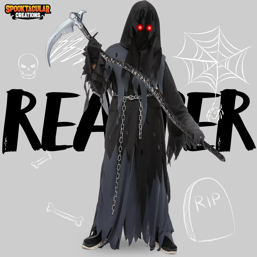 Spooktacular Creations Halloween-Kostüm für Kinder, Jungen, Sensenmann, Grösse S (5–7 Jahre), Medium