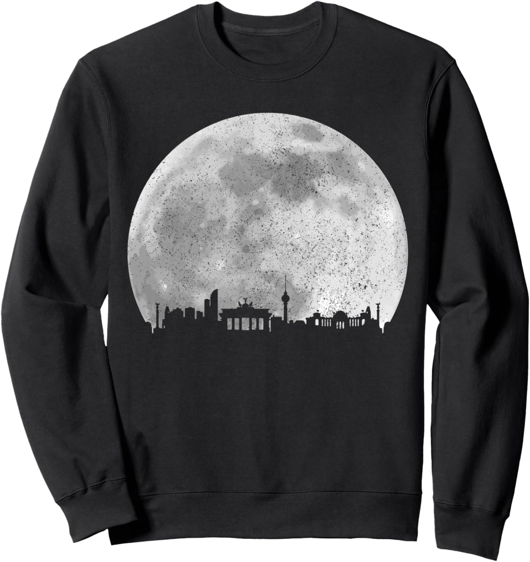 Berlin Skyline Mond Vintage Berlin Sweatshirt