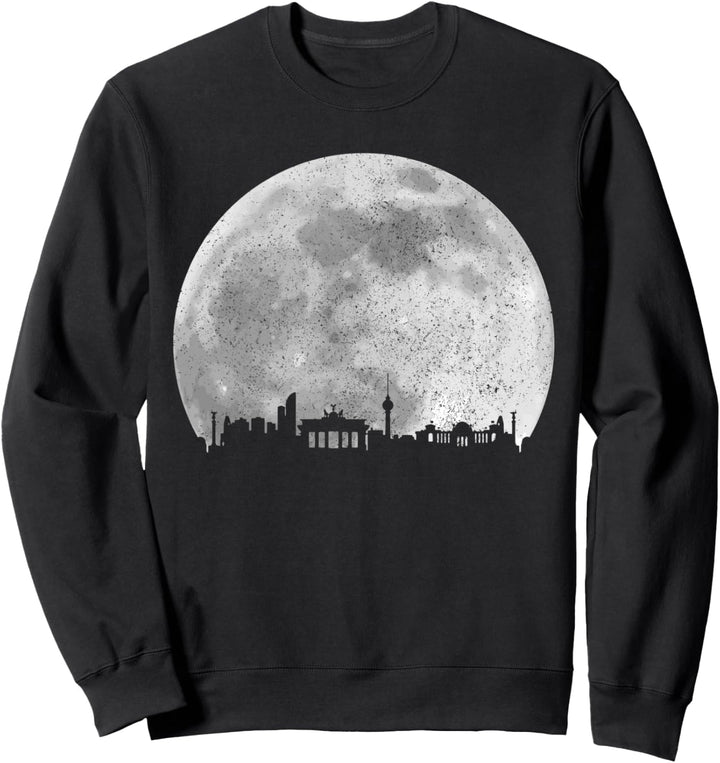 Berlin Skyline Mond Vintage Berlin Sweatshirt