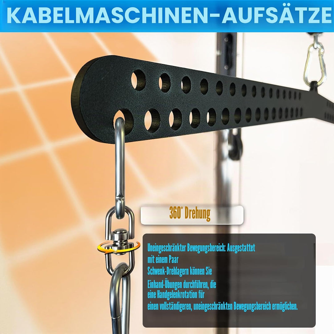 KORIKAHM Multi-Grip LAT Pull Down Bar für Home Gym Fitness, Spreizplatte LAT Pulldown Aufsätze für P