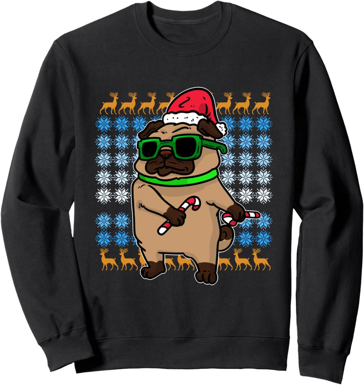Lustiges Mops Pug Carlin Doguillo Weihnachten Geschenk Sweatshirt