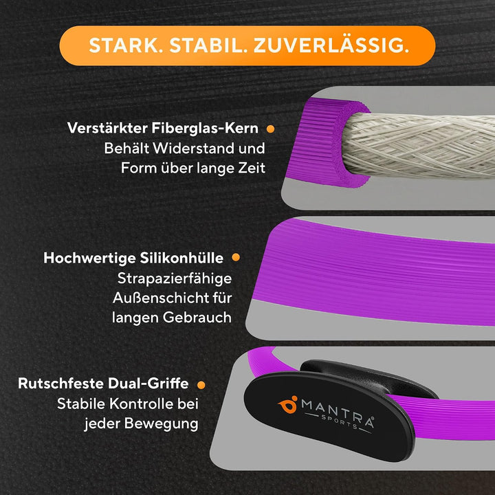 MANTRA SPORTS Pilates Ring Fit Fitness Ring Beckenbodentrainer für Frau &amp; Männer, Beckenboden Traini