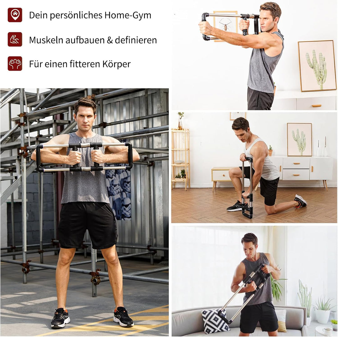 GOFITNESS Push Down Bar Brusttrainer Fitnessgerät für Zuhause - Krafttraining Sportgerät für Brustmu