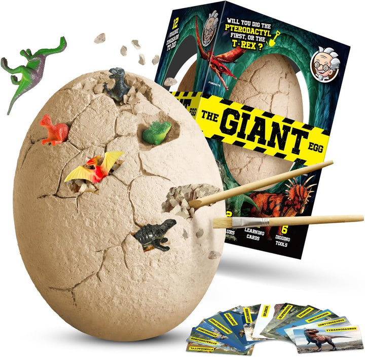 Dr. Daz Dinosaurier Ausgrabung Gross Ei Spielzeug für Kinder Dino Eier Ausgraben Geburtstag Party Se