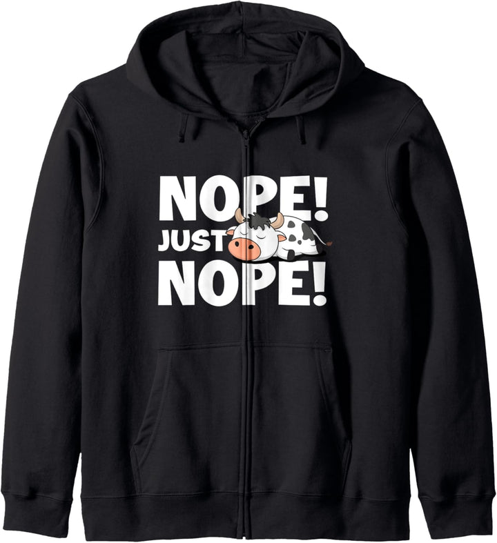 Nope Just Nope! Dairy Cow Farmer Rinderbrüter Farm Calf Kapuzenjacke