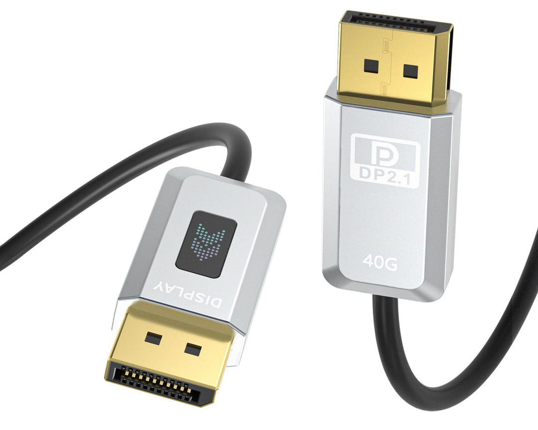 16K Glasfaser DisplayPort 2.1 Kabel 20M, DP 2.1 Kabel [16K@30Hz, 8K@60Hz, 4K@240Hz] 40Gbps Display P