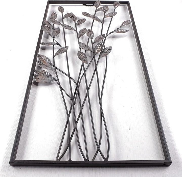 DESIGN DELIGHTS EINZIGARTIGE WANDDEKO ZWEIGE | Metall, 62 cm, Silber/braun | Wanddekoration Blumen