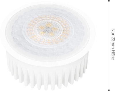 linovum 10 Stück LED Modul 5W warmweiss ultra flach ø50 x 23 mm für Einbauleuchten Spots - Perfekter