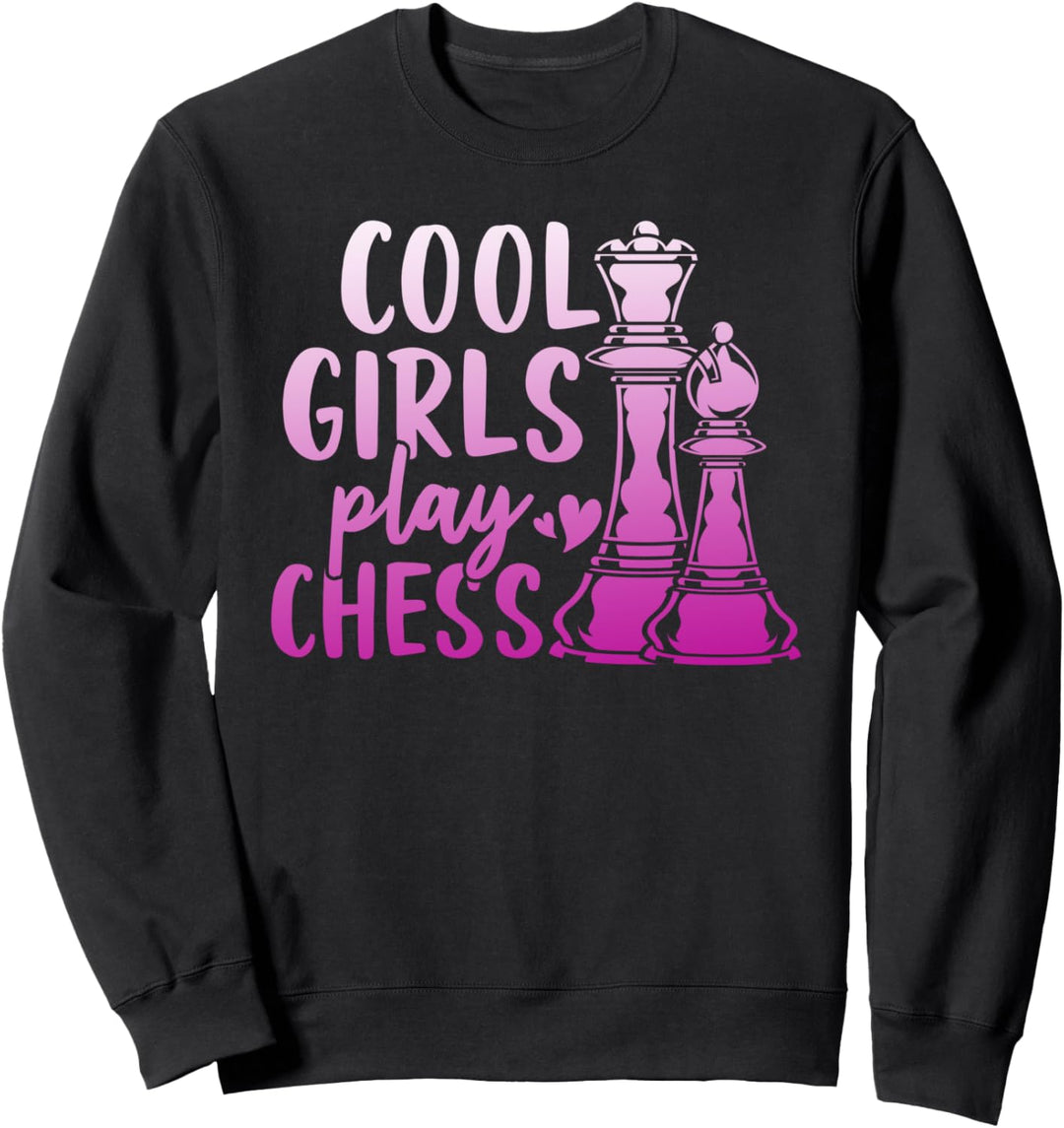 Schachfiguren Mädchen Schachspieler Brettspiel Schach Sweatshirt