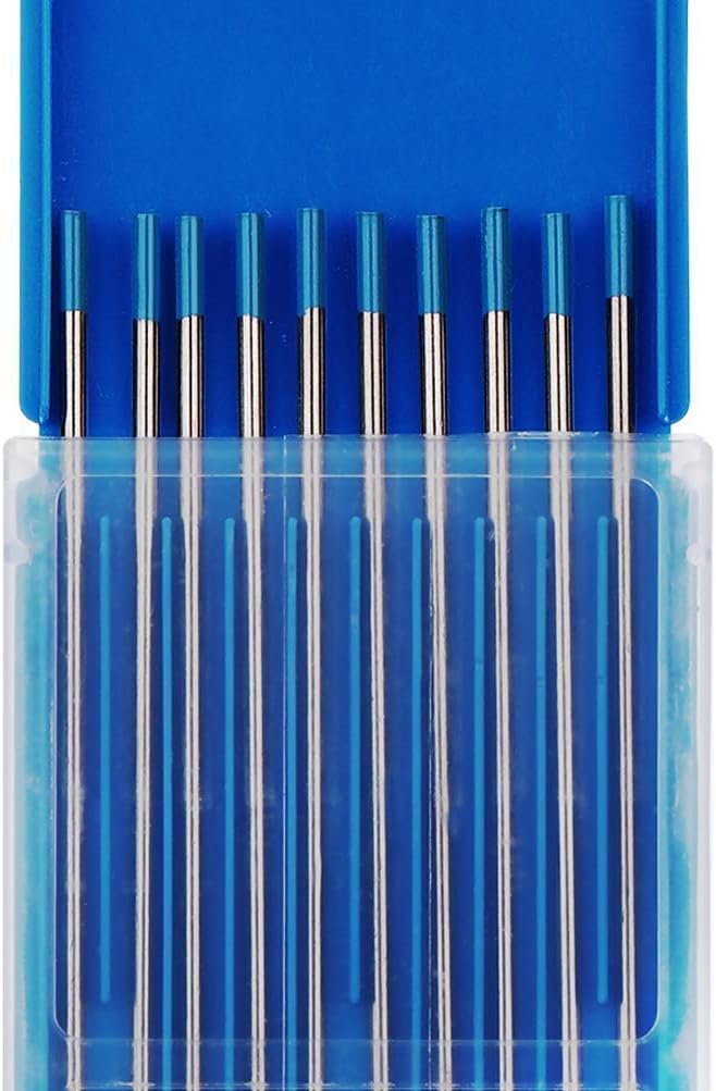 TEN-HIGH WIG Wolfram Elektrode WL-20 2,4 x 150 mm 10x Wolframnadeln für WIG Schweissen, Blau, 2,4 x