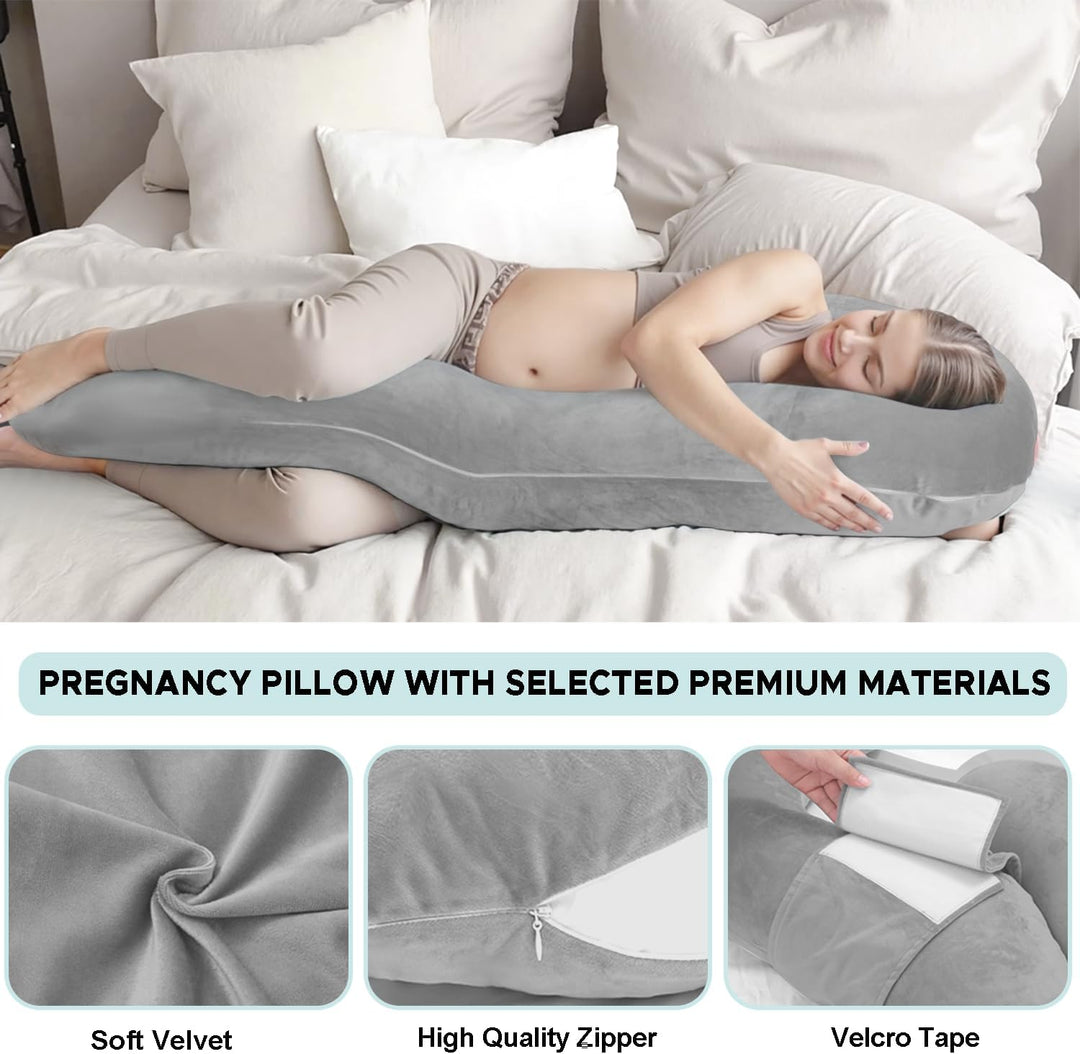 SCHNAUZER HOME Mutterschaft Kissen Body Pillow - Soft Long Bed Pillows Insert for Sleeping,121 cm/E-