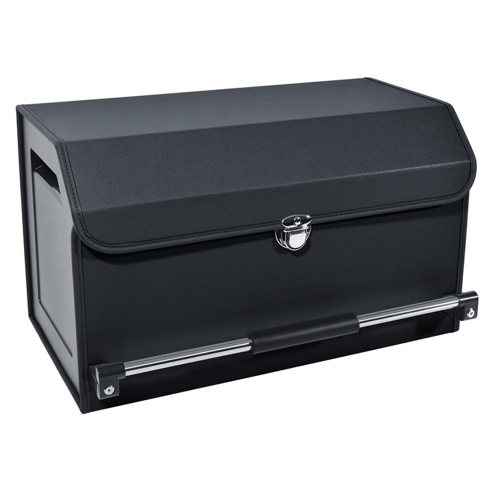 Premium Leder Auto Kofferraum Organizer mit Deckel & Stabilem Griff | 45L Multifunktionale Kofferrau