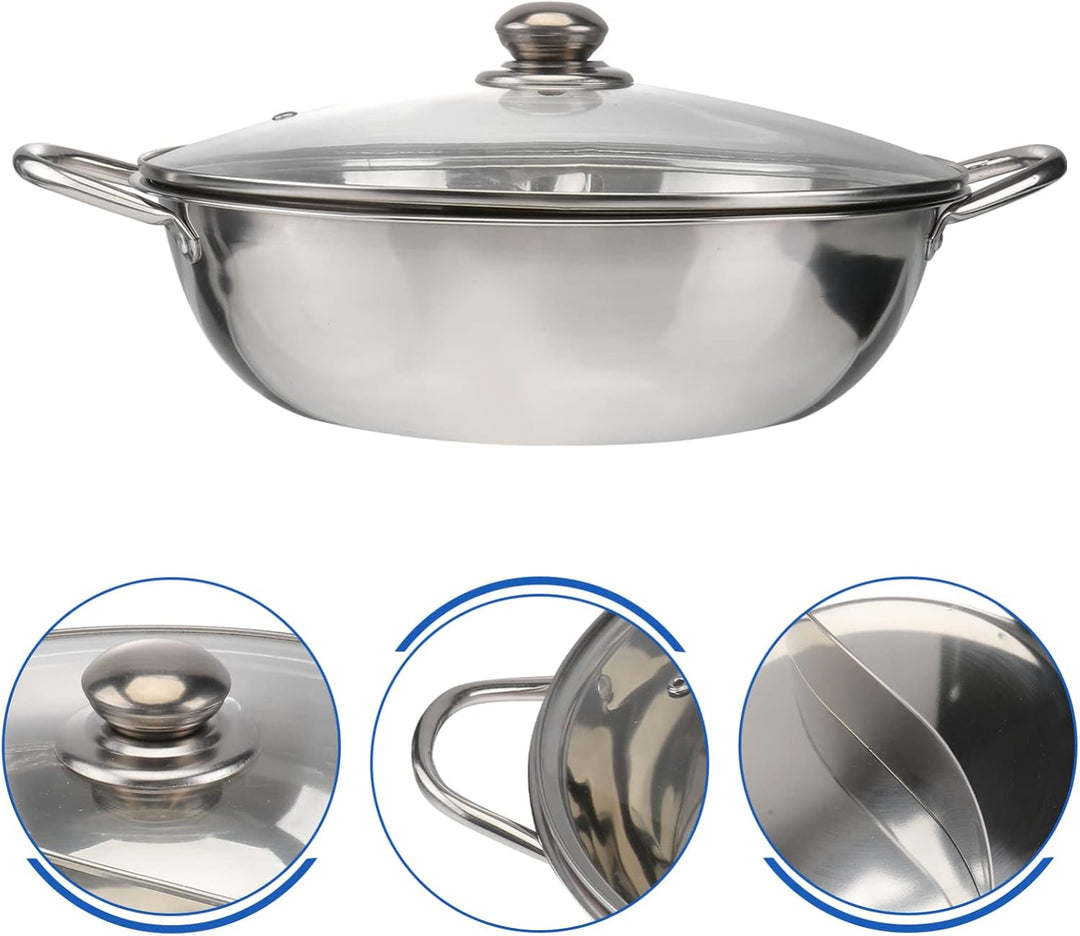 Cabilock Multifunktionaler Induktionskochtopf Mit Glasdeckel Für Hot Pot Und Familienfeiern Geschmac