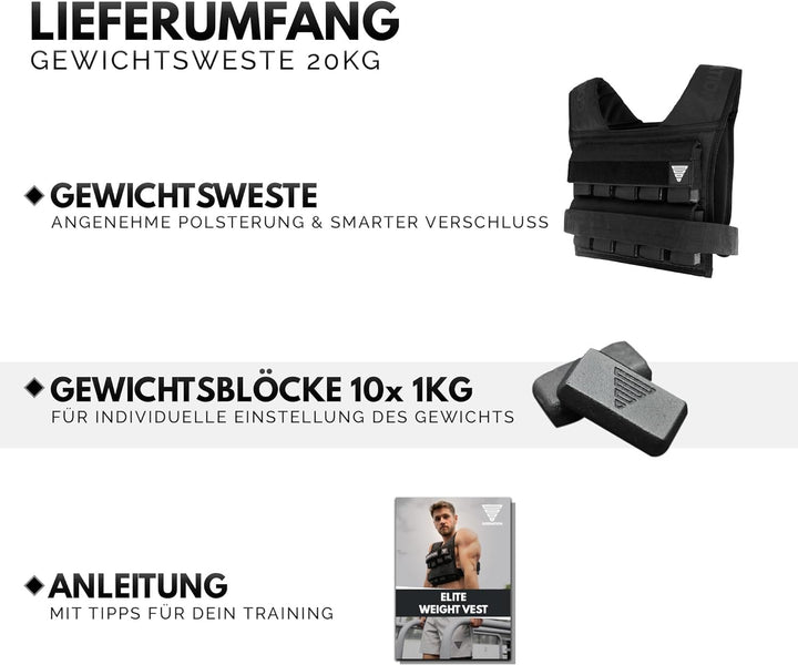 GORNATION® Gewichtsweste | Kompakte & verstellbare Gewichte für Fitness, Calisthenics & Krafttrainin