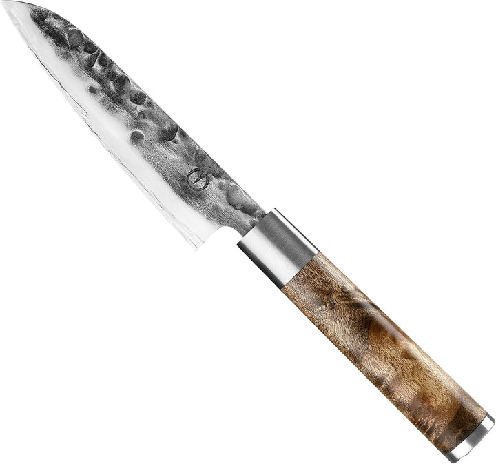 Forged VG10 Santokumesser, 14cm, handgefertigt, in Holzkiste