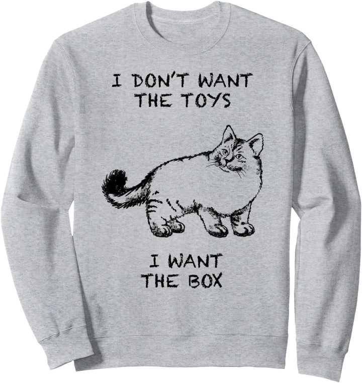 Sibirische Lustige Katze Zitat Hand gezeichnete Kunst Sweatshirt