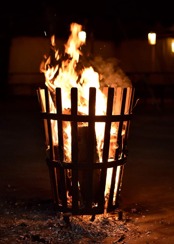 Battle-Merchant Feuerkorb gross rund 6mm Stahl geschmiedet vernietet 1a Qualität Feuerschale Feuerst