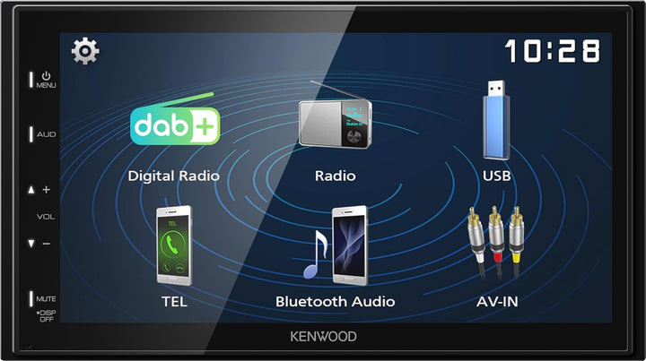 Kenwood DMX129DAB - 17,3 cm (6,8") Digital Media AV-Receiver mit Quick Boot & Android USB-Mirroring