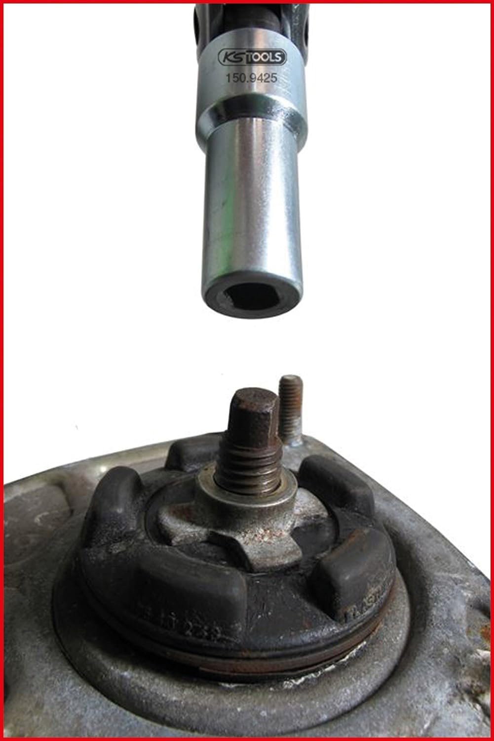 KS Tools 150.9425 Spezial Stossdämpfer-Gegenhalter-Werkzeug-Satz für Volvo, 2-tlg.