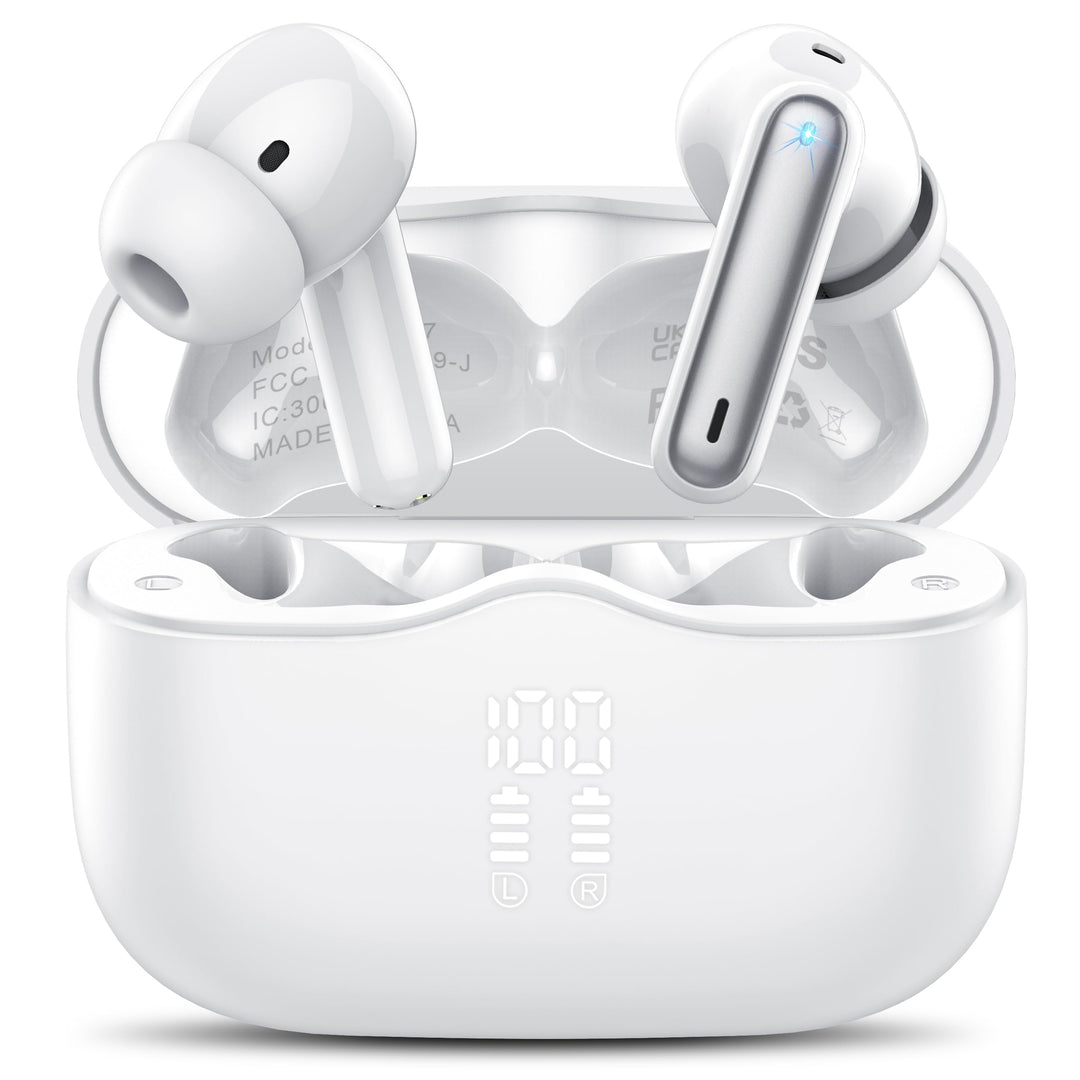 Kabellose Bluetooth Kopfhörer, in ear Kopfhörer Bluetooth 5.4 mit 4 ENC Noise Cancelling Mics, Tiefe