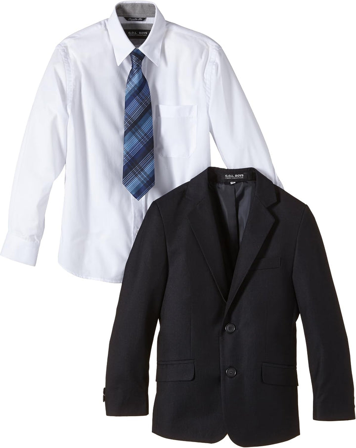 G.O.L. Jungen Bekleidungsset 4-tlg. Anzug, bestehend aus Sakko, Hose, Hemd, Krawatte, 140 Blau (Navy