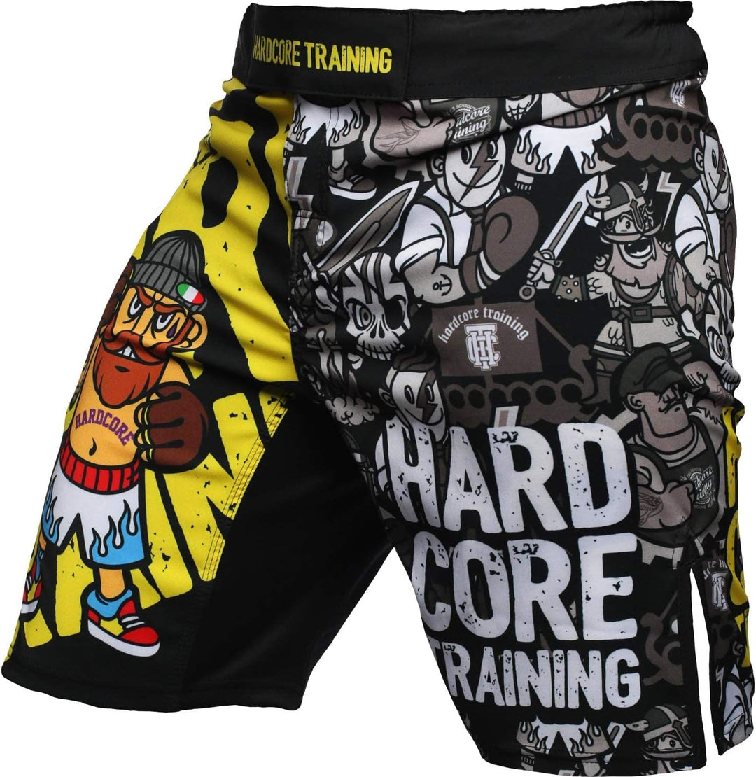 Hardcore Training Fight Shorts Kurze Hose Herren MMA BJJ Grappling Fitness Boxen Muay Thai No Gi XL
